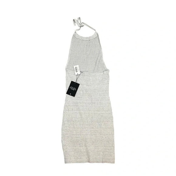 NWT Lulu’s 4th & Reckless Hanna Ribbed Bodycon Halter Dress in Grey Size M - Picture 15 of 15